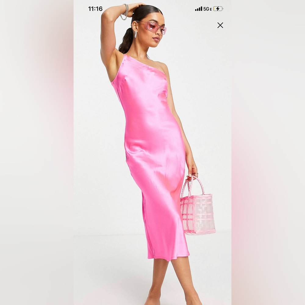ASOS pink cami slip dress